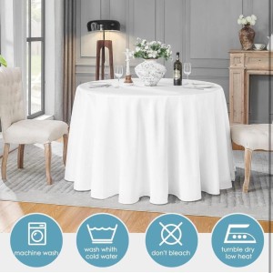 White Tablecloths 60 inches round table