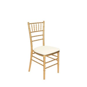 Chiavari Chair Gold W/Cushion Ivory